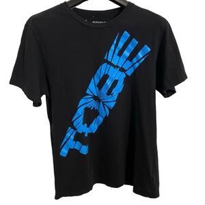 Tobe Outerwear Graphic Print Tee M Black Short Sleeve Logo Motorsports